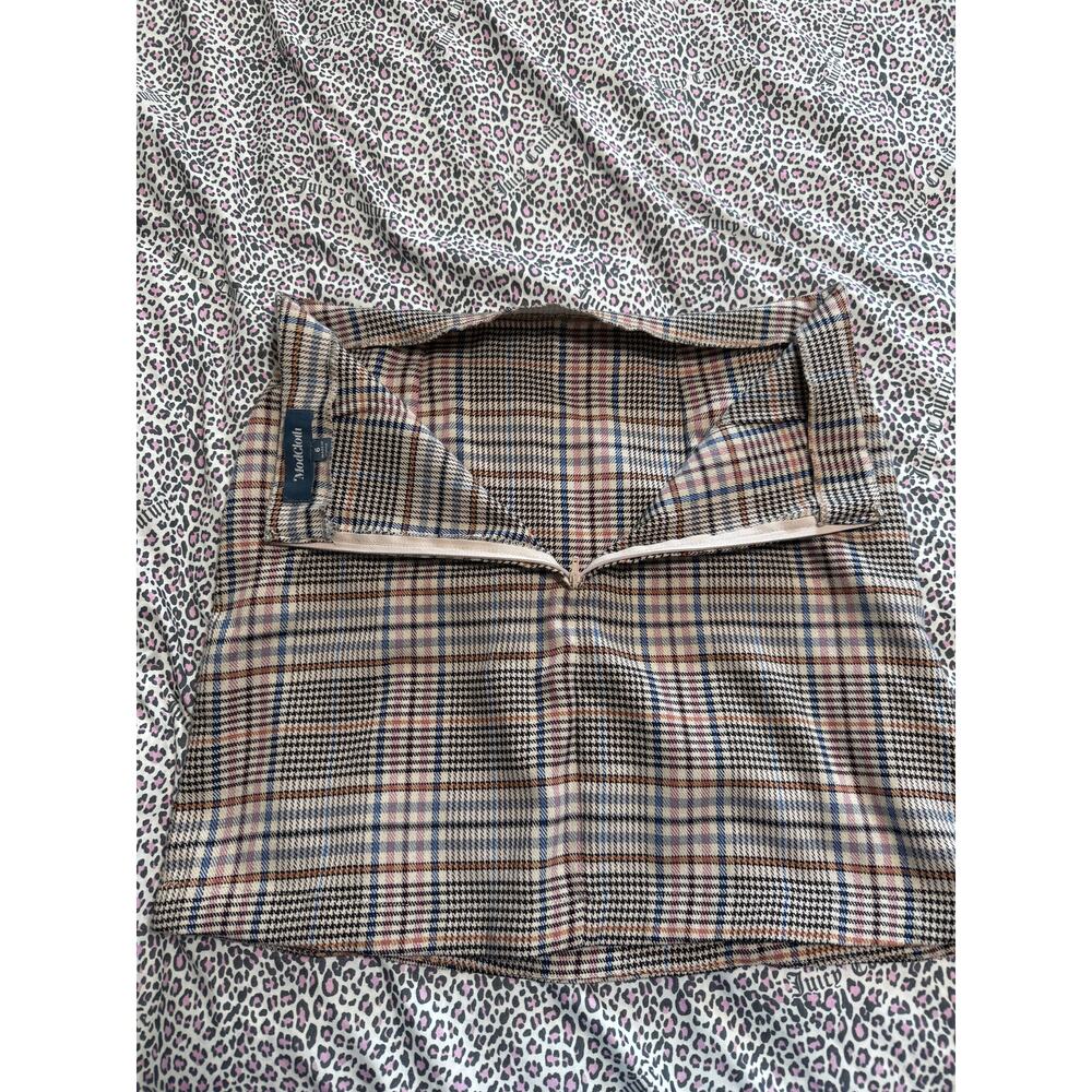 ModCloth Beige Plaid Mini Skirt with Black Trim - Picture 7 of 9